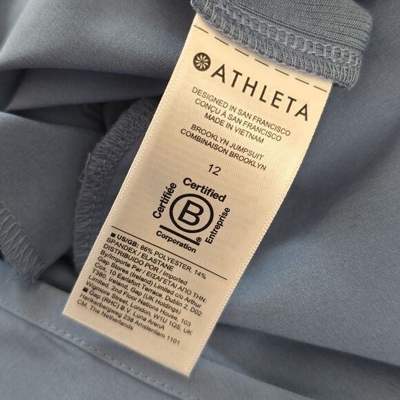 Athleta | Blue Brooklyn Jumpsuit - Picture 7 of 7